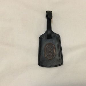 Coach leather luggage tag